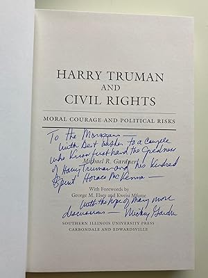 Bild des Verkufers fr Harry Truman and Civil Rights (Inscribed First Edition) zum Verkauf von M.S.  Books