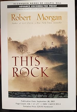 Bild des Verkufers fr This Rock [Advance Uncorrected Proof] zum Verkauf von Virginia Books & More