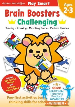 Bild des Verkufers fr Play Smart Brain Boosters: Challenging - Age 2-3: Pre-K Activity Workbook : Boost independent thinking skills: Tracing, Coloring, Shapes, Cutting & . Picture Puzzles, Numbers, Counting, and More by Gakken early childhood experts [Paperback ] zum Verkauf von booksXpress
