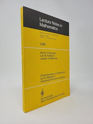 Bild des Verkufers fr Characterization of Distributions by the Method of Intensively Monotone Operators - Lecture Notes in Mathematics 1088 zum Verkauf von Munster & Company LLC, ABAA/ILAB