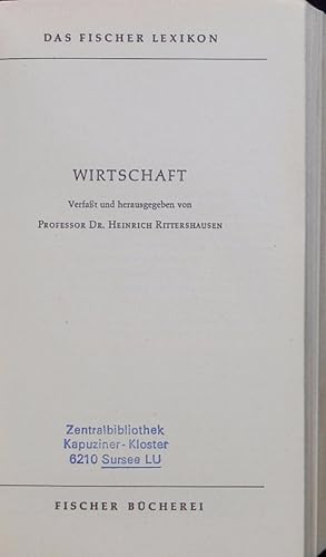 Imagen del vendedor de Das Fischerlexikon: Wirtschaft. a la venta por Antiquariat Bookfarm