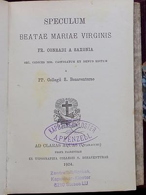 Bild des Verkufers fr Speculum Beatae Mariae Virginis. zum Verkauf von Antiquariat Bookfarm