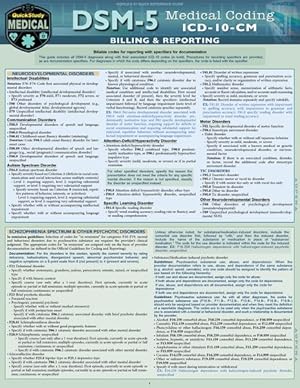 Seller image for Dsm 5 Medical Coding : A Quickstudy Reference Tool for sale by GreatBookPrices