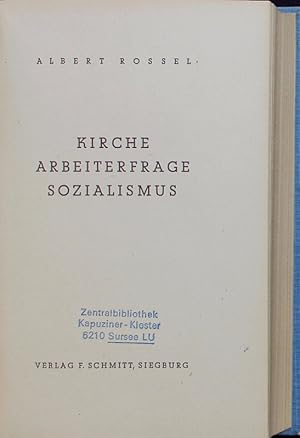 Image du vendeur pour Kirche - Arbeiterfrage - Sozialismus. mis en vente par Antiquariat Bookfarm