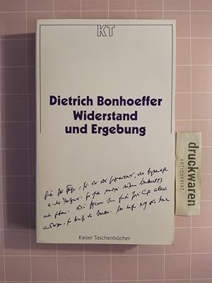 Bild des Verkufers fr Widerstand und Ergebung. Briefe und Aufzeichnungen aus der Haft. zum Verkauf von Druckwaren Antiquariat