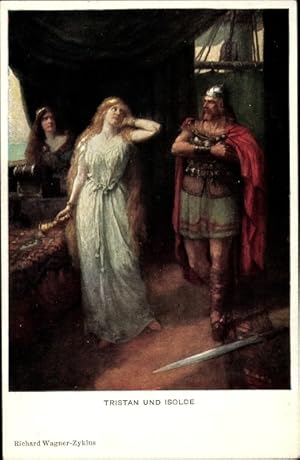 Imagen del vendedor de Knstler Ansichtskarte / Postkarte Leeke, Ferd., Tristan und Isolde, Richard Wagner Zyklus, Munk Nr 984 - M. Munk 984 a la venta por akpool GmbH