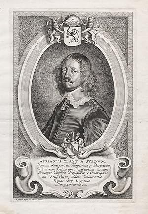 Image du vendeur pour Adrianus Clant a Stedum" - Adriaan Clant (1599-1665) Stedum Holland Groningen Portrait mis en vente par Antiquariat Steffen Vlkel GmbH