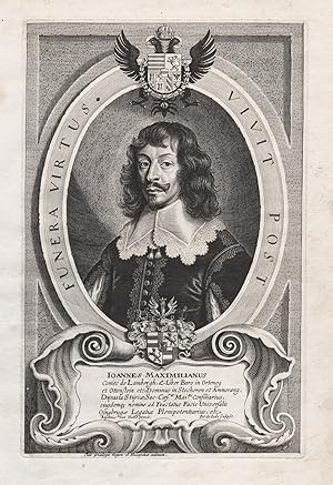 Bild des Verkufers fr Ioannes Maximilianus Comes de Lambergh, & Liber Baro in Ortenog." - Johann Maximilian von Lamberg (1608-1682) Steyr Burggraf Portrait zum Verkauf von Antiquariat Steffen Vlkel GmbH