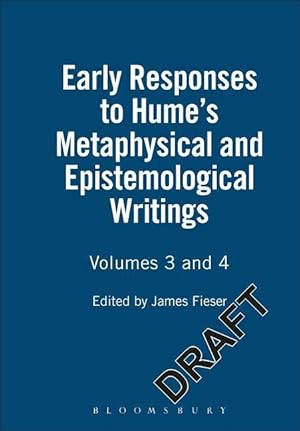 Seller image for Early Responses to Hume\ s Metaphysical and Epistemological Writings for sale by moluna