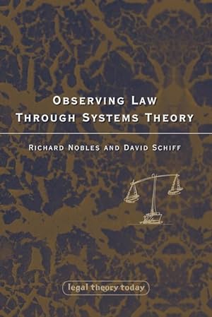Bild des Verkufers fr Observing Law through Systems Theory zum Verkauf von moluna
