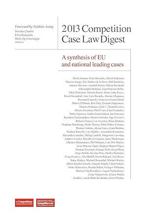 Immagine del venditore per 2013 Competition Case Law Digest A synthesis of EU and national leading case venduto da moluna