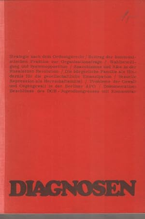 Bild des Verkufers fr DIAGNOSEN Nr.1/69, 5. Jahrgang. Politische Zeitschrift. zum Verkauf von Antiquariat Neue Kritik