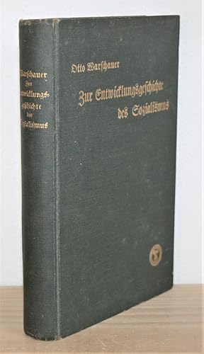 Imagen del vendedor de Zur Entwicklungsgeschichte des Sozialismus. a la venta por Antiquariat Gallenberger