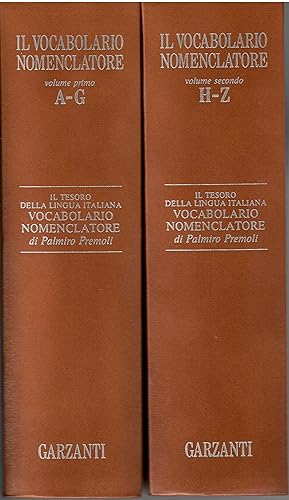 Il Tesoro della lingua italiana. Vocabolario Nomenclatore. 2 volumi