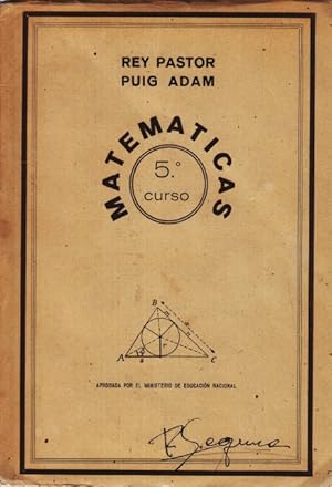 Imagen del vendedor de MATEMTICAS 5 CURSO (PLAN 1938) a la venta por Librera Vobiscum