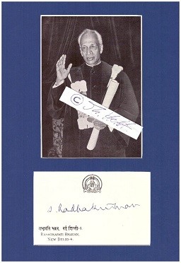 Seller image for SARAPALI RADHAKRISHNAN (1888-1975) Dr., bedeutender Religionsphilosoph, STAATSPRSIDENT 1962-67 von Indien for sale by Herbst-Auktionen
