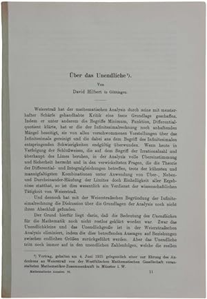 Über das Unendliche. Offprint from: Mathematische Annalen 95. Bd., 2. Heft