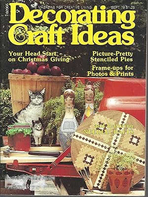 Image du vendeur pour Decorating & Craft Ideas September 1978 (9) mis en vente par Vada's Book Store