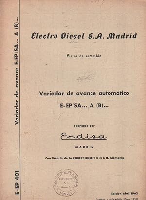 ELECTRO DIESEL S.A., VARIADOR DE AVANCE AUTOMÁTICO E-PE / SA A B E-EP 401