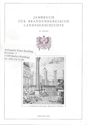 Seller image for Jahrbuch fr Brandenburgische Landesgeschichte. 43.Band for sale by Klaus Kreitling
