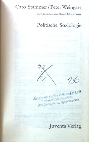 Imagen del vendedor de Politische Soziologie. Grundfragen der Soziologie ; Bd. 14 a la venta por books4less (Versandantiquariat Petra Gros GmbH & Co. KG)