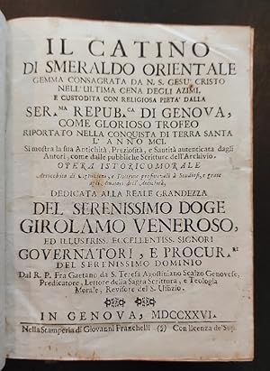 Il catino di smeraldo orientale gemma consagrata da N.S. Gesu' Cristo nell'ultima cena degli azim...