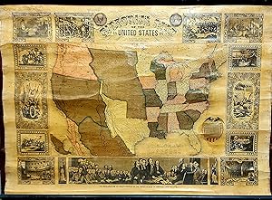 Pictorial Map of the United States published by Ensigns & Thayer