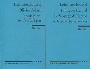 2 Reclam-Bücher: Lektüreschlüssel für Schülerinnen und Schüler. Oliver Adam - Je vais bien, ne t'...
