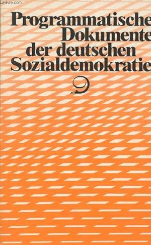 Bild des Verkufers fr Programmatische Dokumente der deutschen Sozialdemokratie zum Verkauf von Le-Livre