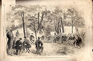 Seller image for ENGRAVING: "Sunday at General McLellan's Head-Quarters--divine Services in Camp .engraving from Harper's Weekly, August 18, 1862 for sale by Dorley House Books, Inc.