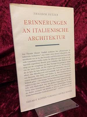 Seller image for Erinnerungen an italienische Architektur. for sale by Altstadt-Antiquariat Nowicki-Hecht UG