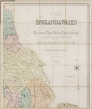 A Map of England & Wales, The Principal Roads, Railways, Rivers and Canals