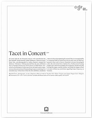 Seller image for Ari Benjamin Meyers. Tacet in concert. for sale by Libro Co. Italia Srl