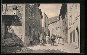 Carte postale Pélussin, Rue de Virieu, vue de la rue