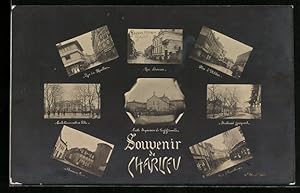 Carte postale Charlieu, Rue des Moulins, Rue Dorian, Boulevard Jacquard