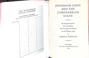 Imagen del vendedor de Jefferson Davis and the Confederate state ('University of Oxford. Inaugural lectures) a la venta por WeBuyBooks