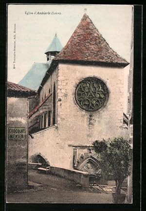 Carte postale Ambierle, l'Église