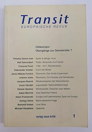 Imagen del vendedor de Transit - Europische Revue. Bd. 1: Osteuropa - bergnge zur Demokratie? Mit Abb. a la venta por Der Buchfreund