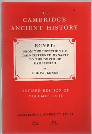 Bild des Verkufers fr Egypt. From the Inception of the Nineteenth Dynasty to te Death of Ramesses III zum Verkauf von Sonnets And Symphonies