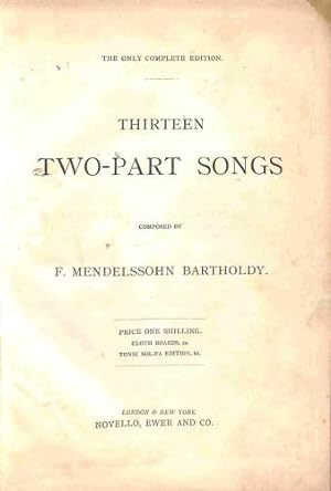 Bild des Verkufers fr Thirteen Two part songs zum Verkauf von WeBuyBooks