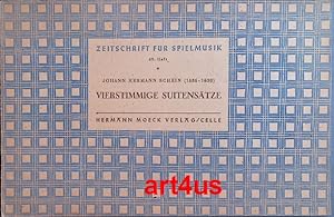 Vierstimmige Suitensätze. Zeitschrift für Spielmusik ; 49. Heft : Johann Hermann Schein