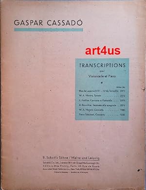 Transcriptions pour Violoncelle et Piano ; Kompositionen