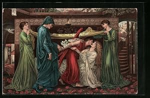 Immagine del venditore per Ansichtskarte Dantes Traum, Dante Gabriel Rossetti venduto da Bartko-Reher