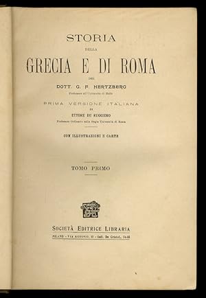 Storia della Grecia e di Roma [.] prima versione italiana di Ettore De Ruggiero [.] Con illustraz...