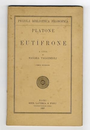 Seller image for Eutfrone. A cura di Manara Valgimigli. Terza edizione. for sale by Libreria Oreste Gozzini snc
