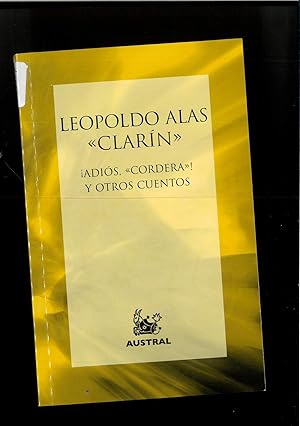 Imagen del vendedor de Adis, "Cordera"! y otros cuentos a la venta por Papel y Letras