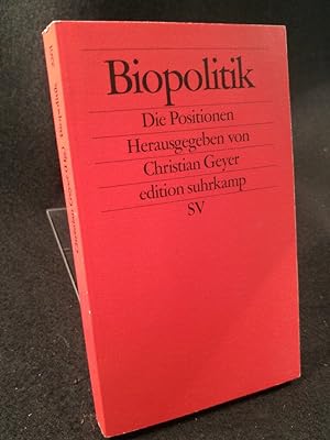 Bild des Verkufers fr Biopolitik. Die Positionen. zum Verkauf von ANTIQUARIAT Franke BRUDDENBOOKS