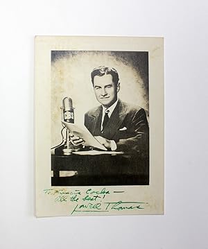 Immagine del venditore per An Original Signed Photographic Card by Lowell Jackson Thomas venduto da Lasting Words Ltd