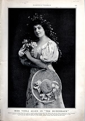 Seller image for PRINT: "Miss Viola Allen in 'The Hunchback'".photo from Harper's Weekly, April 12, 1902 for sale by Dorley House Books, Inc.