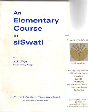 Seller image for An Elementary Course In siSwati for sale by Grimbergen Booksellers